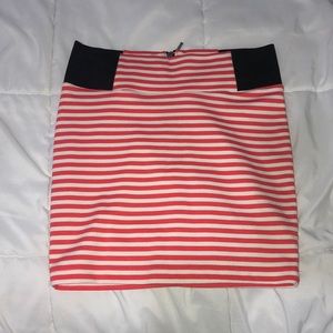 Striped pencil skirt